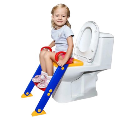 ADAPTADOR BAÑO KIDSTAR AZUL CON ESCALERA PARA NIÑOS - 5