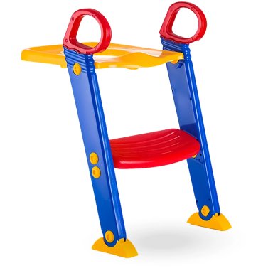 ADAPTADOR BAÑO KIDSTAR AZUL CON ESCALERA PARA NIÑOS - 6