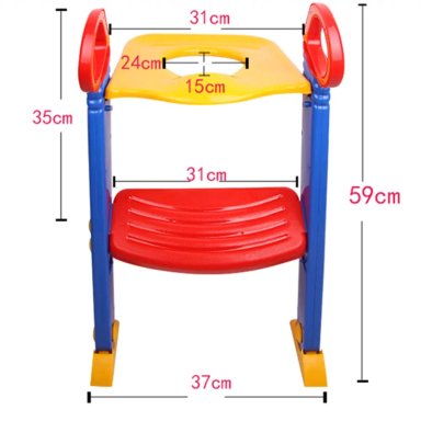 ADAPTADOR BAÑO KIDSTAR AZUL CON ESCALERA PARA NIÑOS - 8
