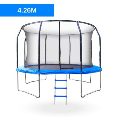CAMA ELASTICA CON MALLA Y ESCALERA 4.26MT 14FT AZUL - 2