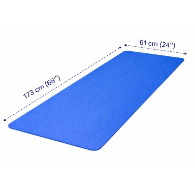 MAT DE YOGA AZUL 6 MM TEXTURADO ANTIDESLIZANTE PARA ENTRENAMIENTO - 3