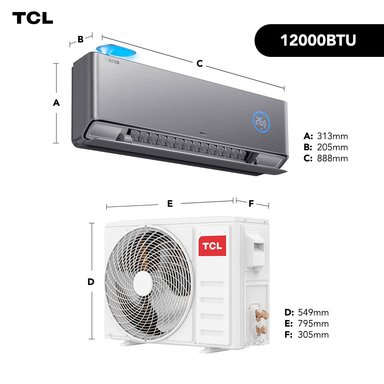 AIRE ACONDICIONADO TCL INVERTER FRESHIN 12000 BTU WIFI - 9