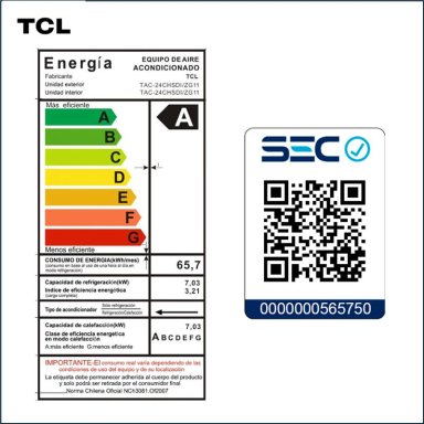 AIRE ACONDICIONADO INVERTER TCL SAVEIN 24000 BTU WIFI - 2