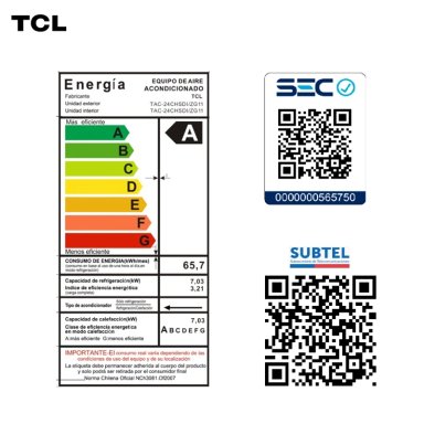 AIRE ACONDICIONADO INVERTER TCL SAVEIN 24000 BTU WIFI - 10