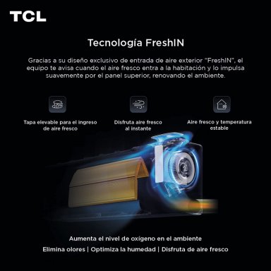 AIRE ACONDICIONADO INVERTER TCL FRESHIN 3.0 12000 BTU WIFI - 4