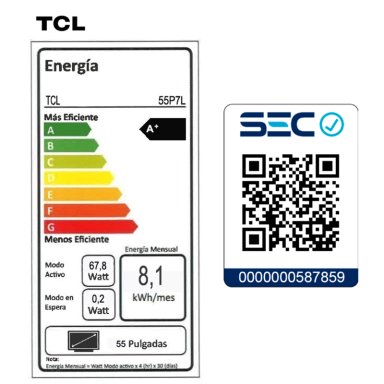 SMART TV TCL 55' QLED UHD 4K P7L - 10