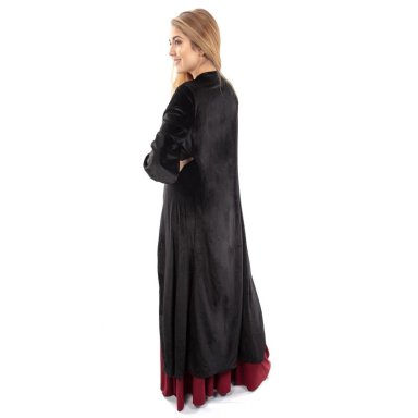 TAPADO KIMONO SANTINI NEGRO TERCIOPELO MARIA PASKARO - 3