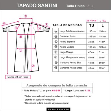 TAPADO KIMONO SANTINI DORADO TRANSPARENTE MARIA PASKARO - 5