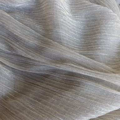 TAPADO KIMONO LARGO VERONA PLATEADO PLISADO TRANSPARENTE METALIZADO MARIA PASKARO - 4