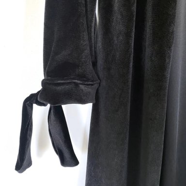 TAPADO KIMONO LARGO VERONA NEGRO TERCIOPELO MARIA PASKARO - 5