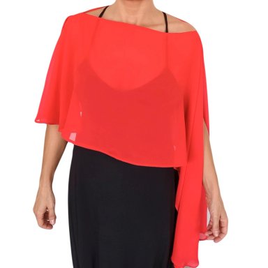 TAPADO CAPA MULTIFORMA REGULAR FIT MUJER MARIA PASKARO ROJO FURIOSO CATANIA GASA - 1