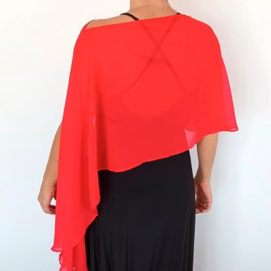 TAPADO CAPA MULTIFORMA REGULAR FIT MUJER MARIA PASKARO ROJO FURIOSO CATANIA GASA - 6