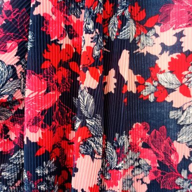 TAPADO KIMONO LARGO REGULAR FIT MUJER MARIA PASKARO AZUL VERONA FLORES PLISADO - 6