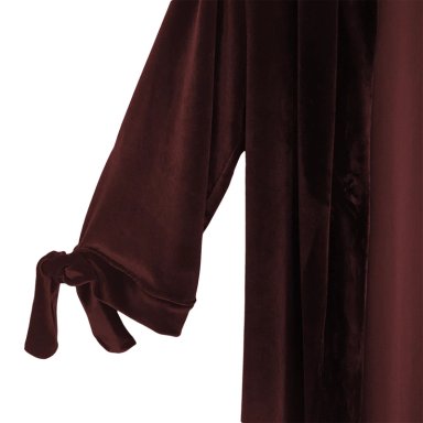 TAPADO KIMONO LARGO VERONA BURDEO OSCURO TERCIOPELO MARIA PASKARO - BURDEO - L/XL - 4