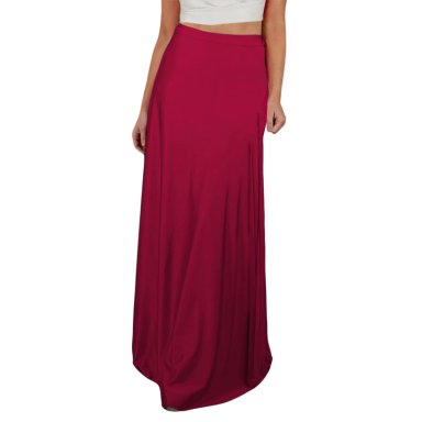 FALDA LARGA MAXI RECTO MUJER MARIA PASKARO FRAMBUESA BRISTOL LYCRA - 1