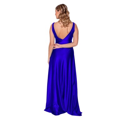 VESTIDO LARGO MUJER MARIA PASKARO AZULINO ALGARVE LYCRA DUPONT - 2