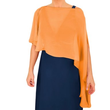 TAPADO CAPA MULTIFORMA CATANIA NARANJO CHIFFON MARIA PASKARO - 1