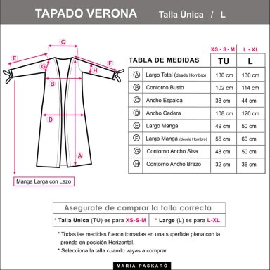 TAPADO KIMONO LARGO REGULAR FIT MUJER MARIA PASKARO LILA VERONA PLISADO - 1