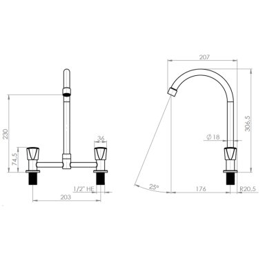 LLAVE GRIFERIA LAVAPLATOS DELIA - 5