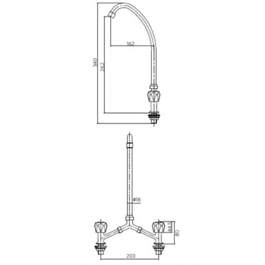 LLAVE GRIFERIA LAVAPLATO TIPO V MOSSINI METAL - 2