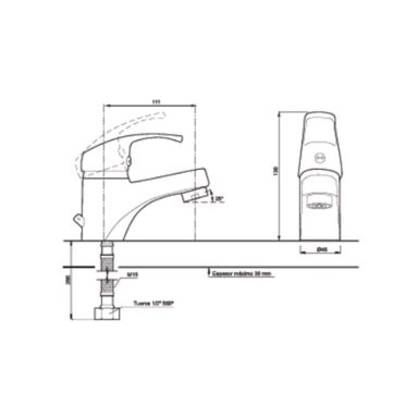 LLAVE GRIFERIA LAVAMANOS NEW STANDARD - 7