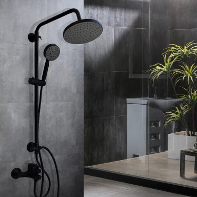 COLUMNA DE DUCHA VENTI NEGRO MATE - 6