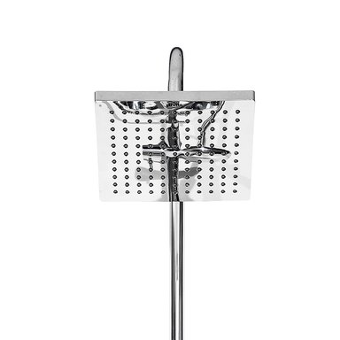 PLATO DUCHA STRETTO MODELO CUADRADO DE 20 CM CROMO - 4