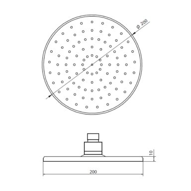 PLATO DUCHA CIRCULAR DE 20 CM  NEGRO - 5