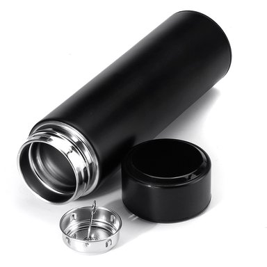 TERMO BOTELLA CON SENSOR DE TEMPERATURA NEGRO - 2