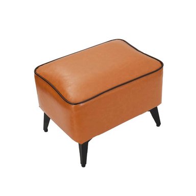 TABURETE REPOSAPIE S OTOMANO RECTANGULAR ECO CUERO CARAMELO - 1