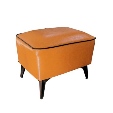 TABURETE REPOSAPIE S OTOMANO RECTANGULAR ECO CUERO CARAMELO - 2