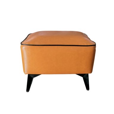 TABURETE REPOSAPIE S OTOMANO RECTANGULAR ECO CUERO CARAMELO - 4
