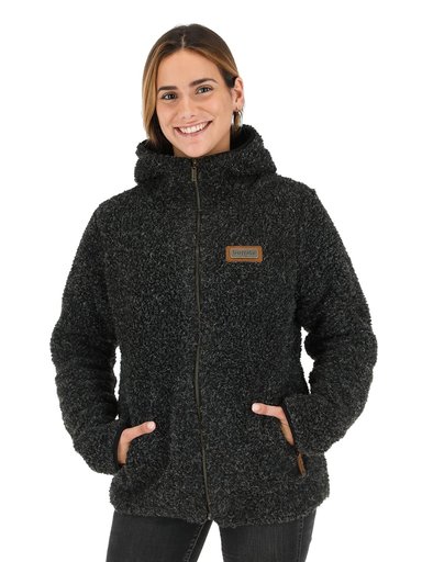 CHAQUETA CHIPORRO I2 NEGRO JASPEADO MUJER - 1