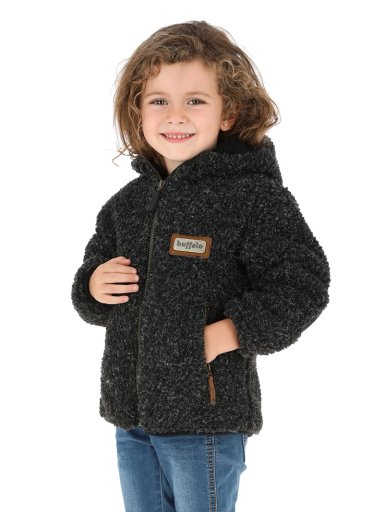 CHAQUETA BUFFALO CHIPORRO I2 NEGRO JASPEADO NIÑOS - 1