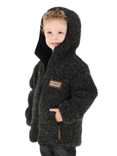 CHAQUETA BUFFALO CHIPORRO I2 NEGRO JASPEADO NIÑOS - 2