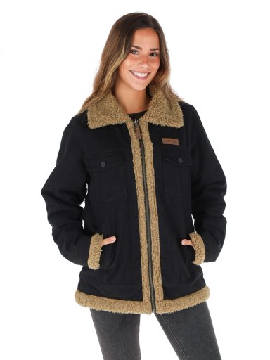 CHAQUETA JEANS REVERSIBLE TURPIS EN COLOR NEGRO MUJER - 1