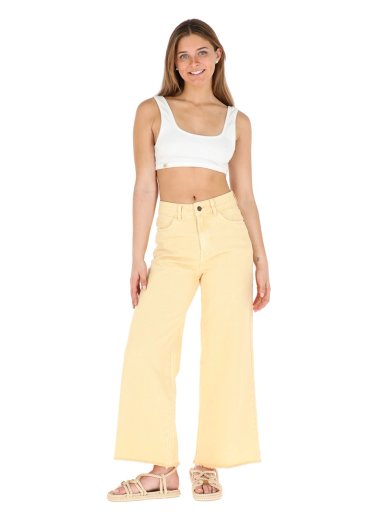 PANTALON JEANS ALGODÓN MUJER BUFFALO AMARILLO TOROMIRO - 2