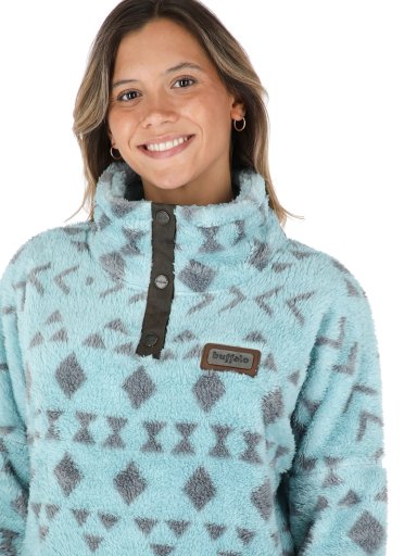 CHAQUETA NOMADA I2 PRINT CELESTE MUJER BUFFALO - 4