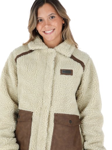 CHAQUETA REVERSIBLE CHEPU BEIGE - NEGRO MUJER BUFFALO - 4
