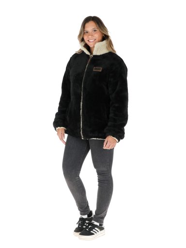 CHAQUETA REVERSIBLE CHEPU BEIGE - NEGRO MUJER BUFFALO - 6