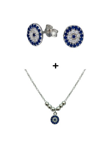 CONJUNTO LA GARZA PLATA MUJER OJO TURCO PROTECTOR - 1