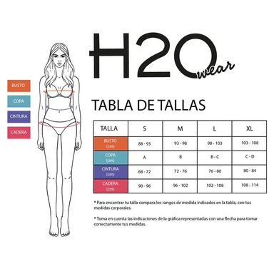 TRAJE DE BAÑO MUJER H2O WEAR ENTERO BROCHES TEXTURA RIB NEGRO PIZARRA - 4