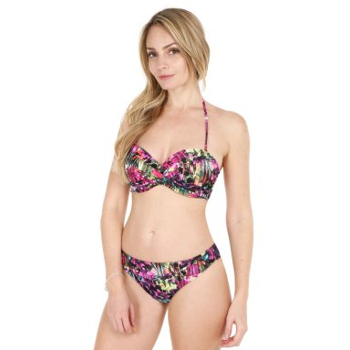 BIKINI COPA BANDEAU ESTAMPADO VERDE H2O WEAR - 1