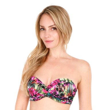 BIKINI COPA BANDEAU ESTAMPADO VERDE H2O WEAR - 3
