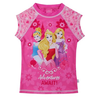 POLERA NIÑA DISNEY ROSA MANGA CORTA UV 50 PRINCESAS - 1