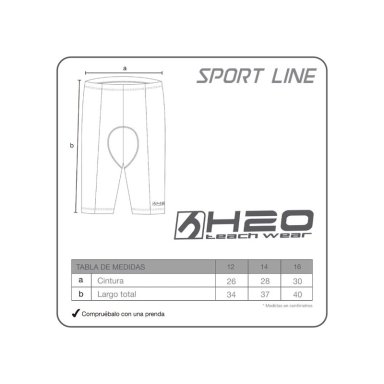 BERMUDA HOMBRE H2O WEAR GRAFITO DEPORTIVA TEENS - 4
