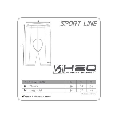 BERMUDA HOMBRE H2O WEAR NEGRO DEPORTIVA TEENS PRETINA ESTAMPADA - 4
