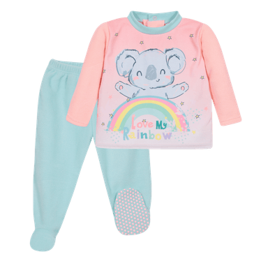 PIJAMA BEBÉ NIÑA POLAR RAINBOW CORAL H2O WEAR - 1