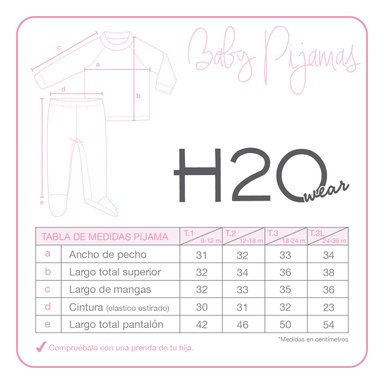 PIJAMA BEBÉ NIÑA POLAR RAINBOW CORAL H2O WEAR - 2