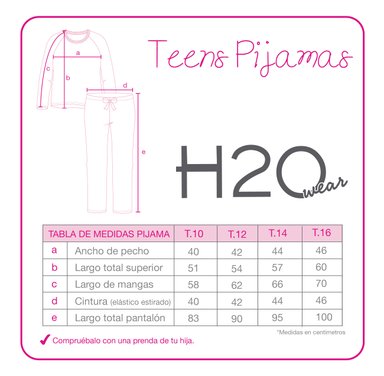 PIJAMA TEENS NIÑA SHERPA POLAR BORDADO H2O WEAR CORAL - 4